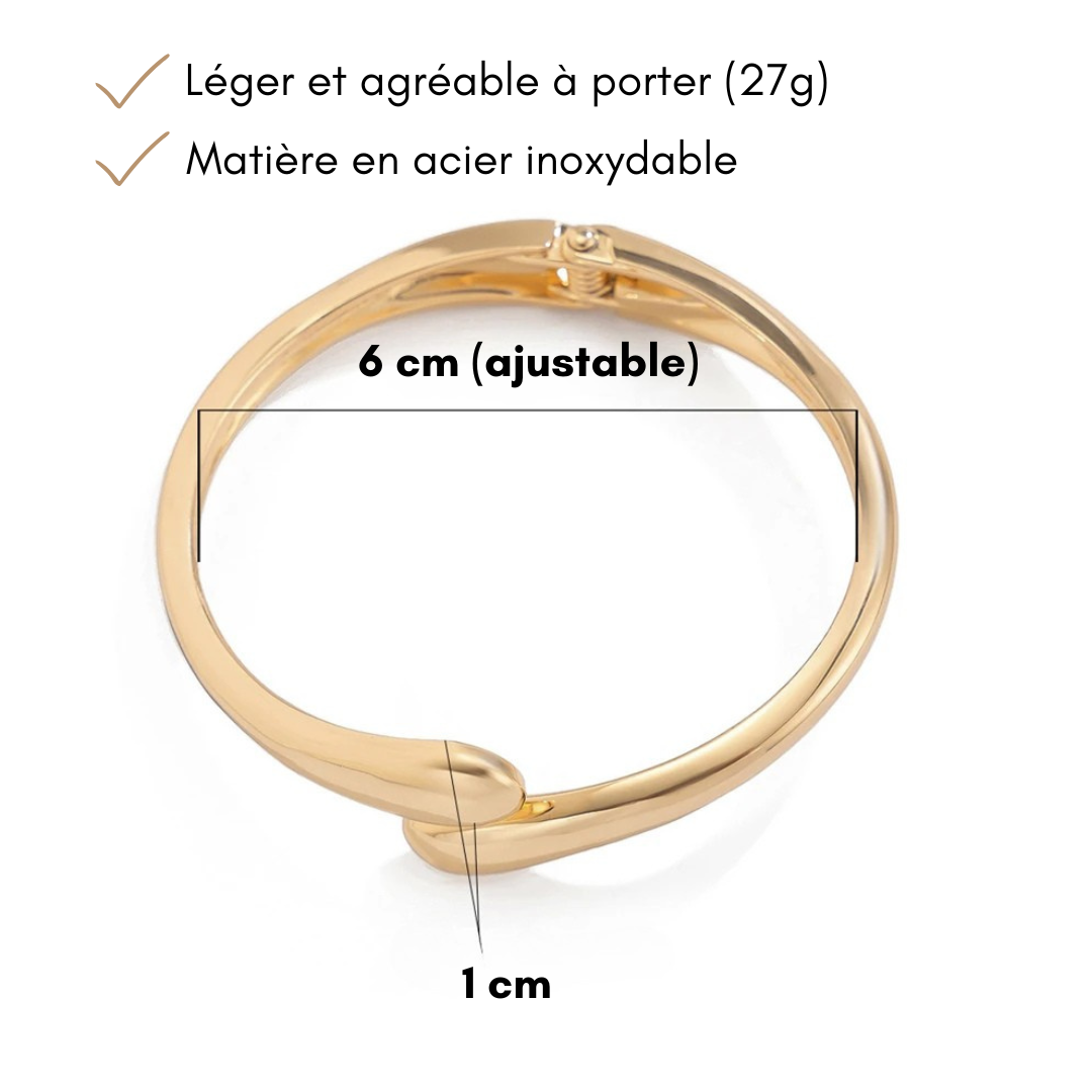 Bracelet et Bague Alora – Élégance Fluide en Or ou Argent