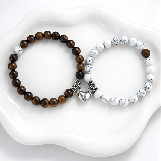 BRACELETS COUPLE EN PIERRES VÉRITABLES